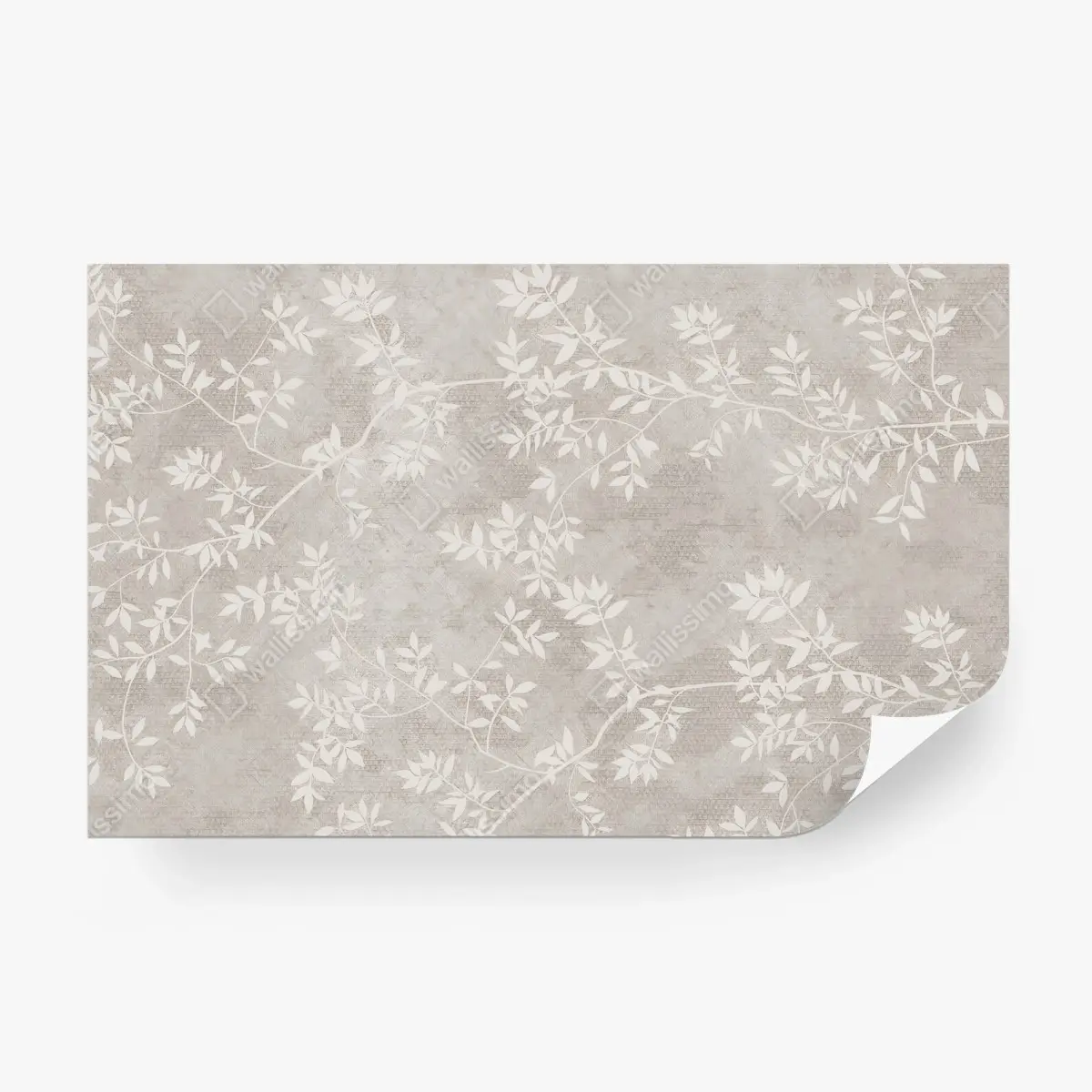 Fototapete BLATT BEIGE BOTANISCH ZART ELEGANT FÜR SCHLAFZIMMER – Pixers®