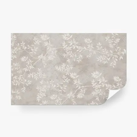 Fototapete BLATT BEIGE BOTANISCH ZART ELEGANT FÜR SCHLAFZIMMER – Pixers®