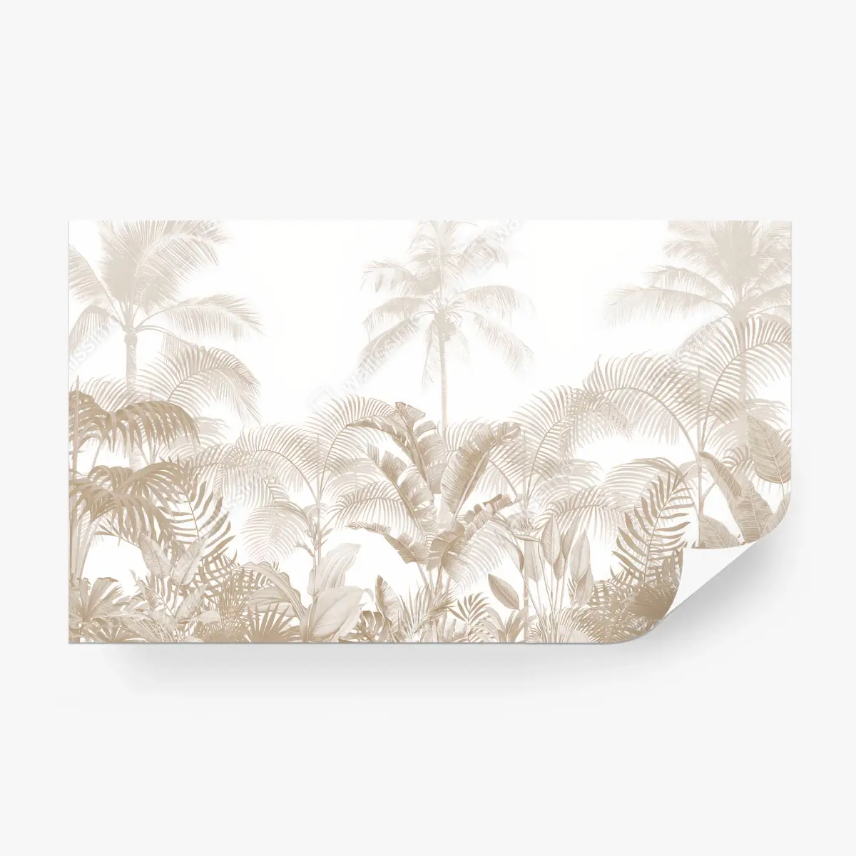 Fototapete PALME BLATT TROPISCH BEIGE NATUR FÜR WOHNZIMMER – Pixers®