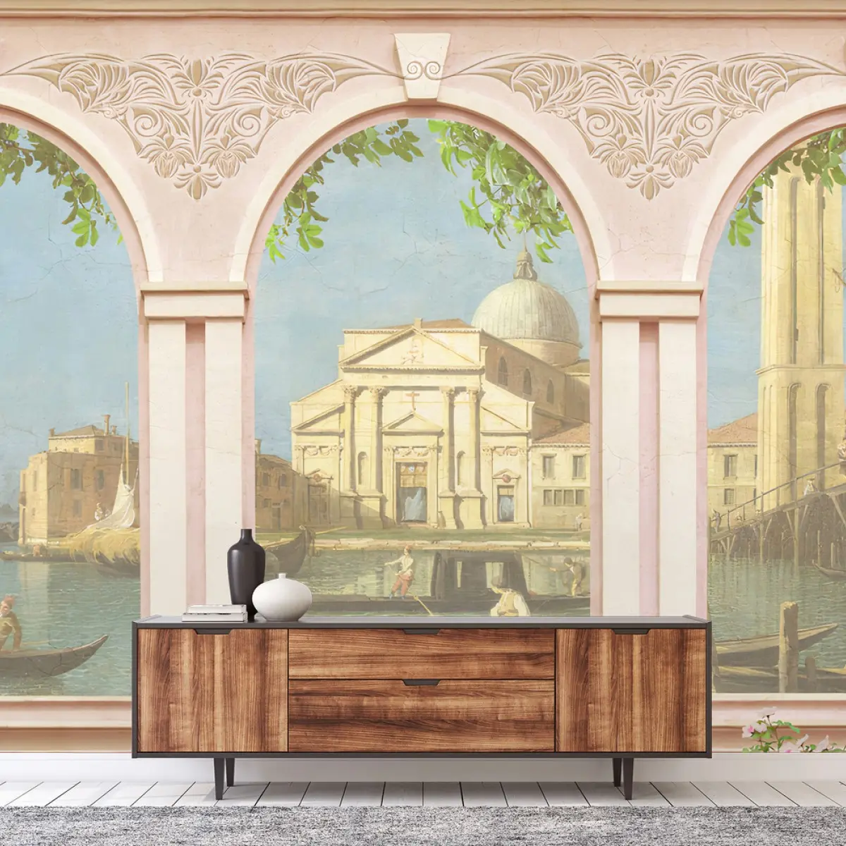 Fototapete VENEDIG KANAL GONDEL STADT SZENE FÜR WOHNZIMMER – Pixers®