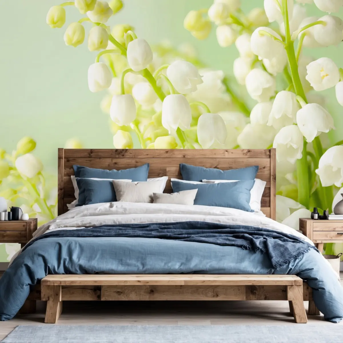 Fototapete LILIE WEISS BLUME ZART NATUR FÜR SCHLAFZIMMER – Pixers®