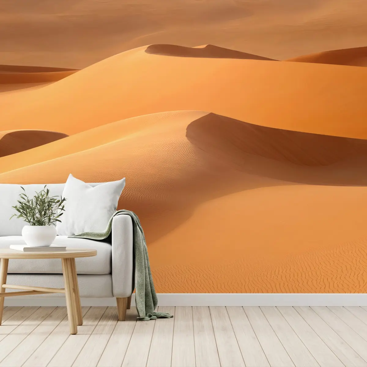 Fototapete WÜSTE SAND DÜNEN GOLD MINIMAL FÜR WOHNZIMMER – Pixers®