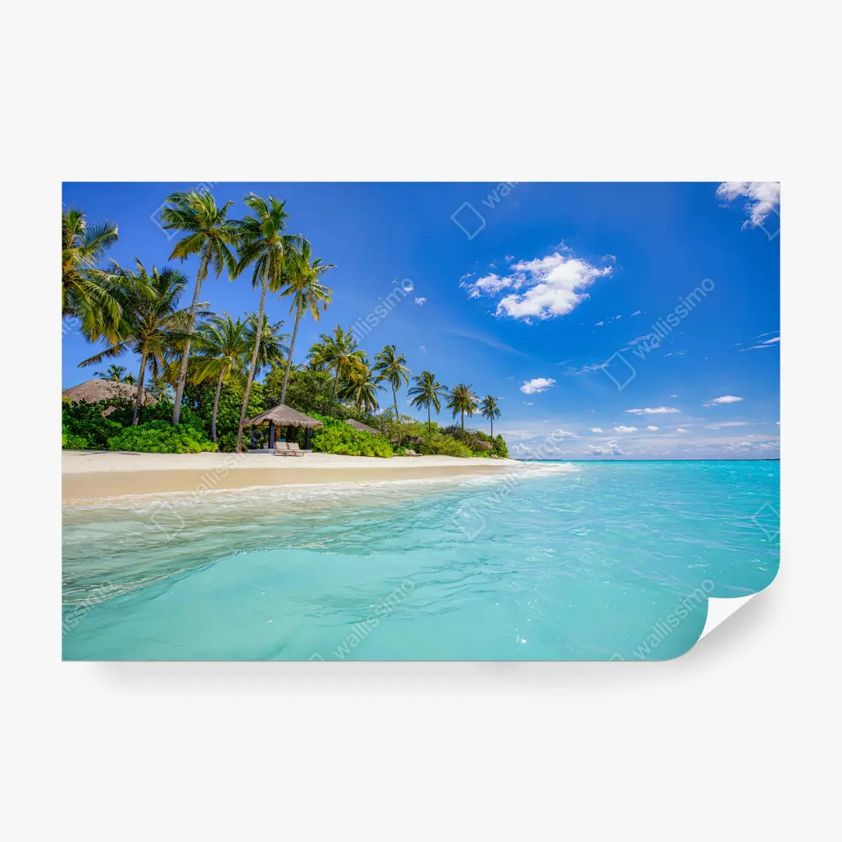 Fototapete STRAND PARADIES TROPISCH OZEAN PALME FÜR WOHNZIMMER – Pixers®
