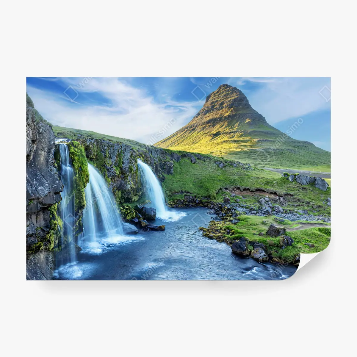 Fototapete ISLAND FALL BERG NATUR SZENE FÜRS WOHNZIMMER – Pixers®