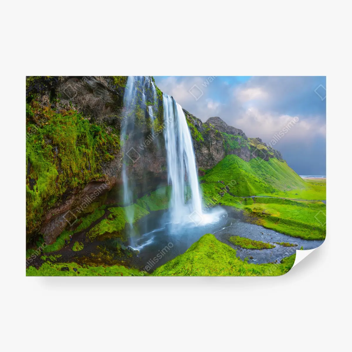Fototapete ISLAND WASSER REGEN NATUR GRUEN FÜR WOHNZIMMER – Pixers®