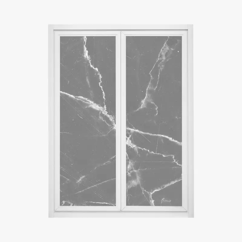 Fensteraufkleber schwarzer marmor mit weißen adern