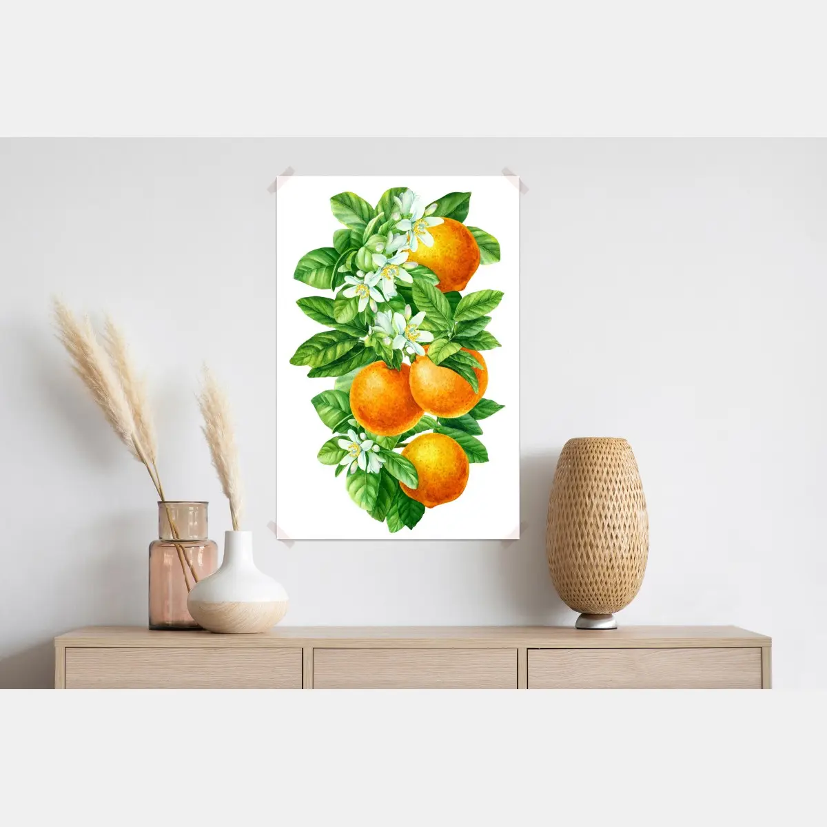 Poster zitrusblüten und reife orangen – Pixers®