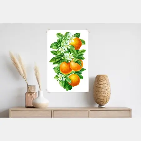 Poster zitrusblüten und reife orangen – Pixers®