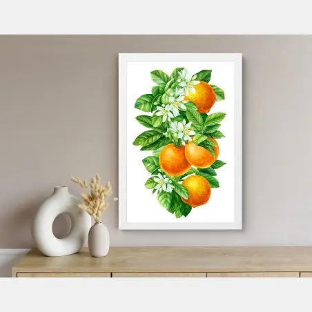 Poster zitrusblüten und reife orangen – Pixers®