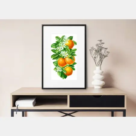 Poster zitrusblüten und reife orangen – Pixers®