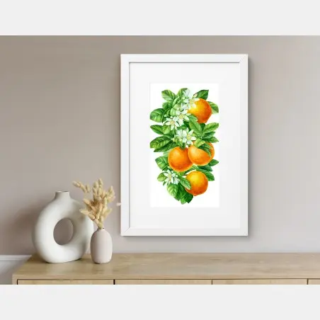 Poster zitrusblüten und reife orangen – Pixers®