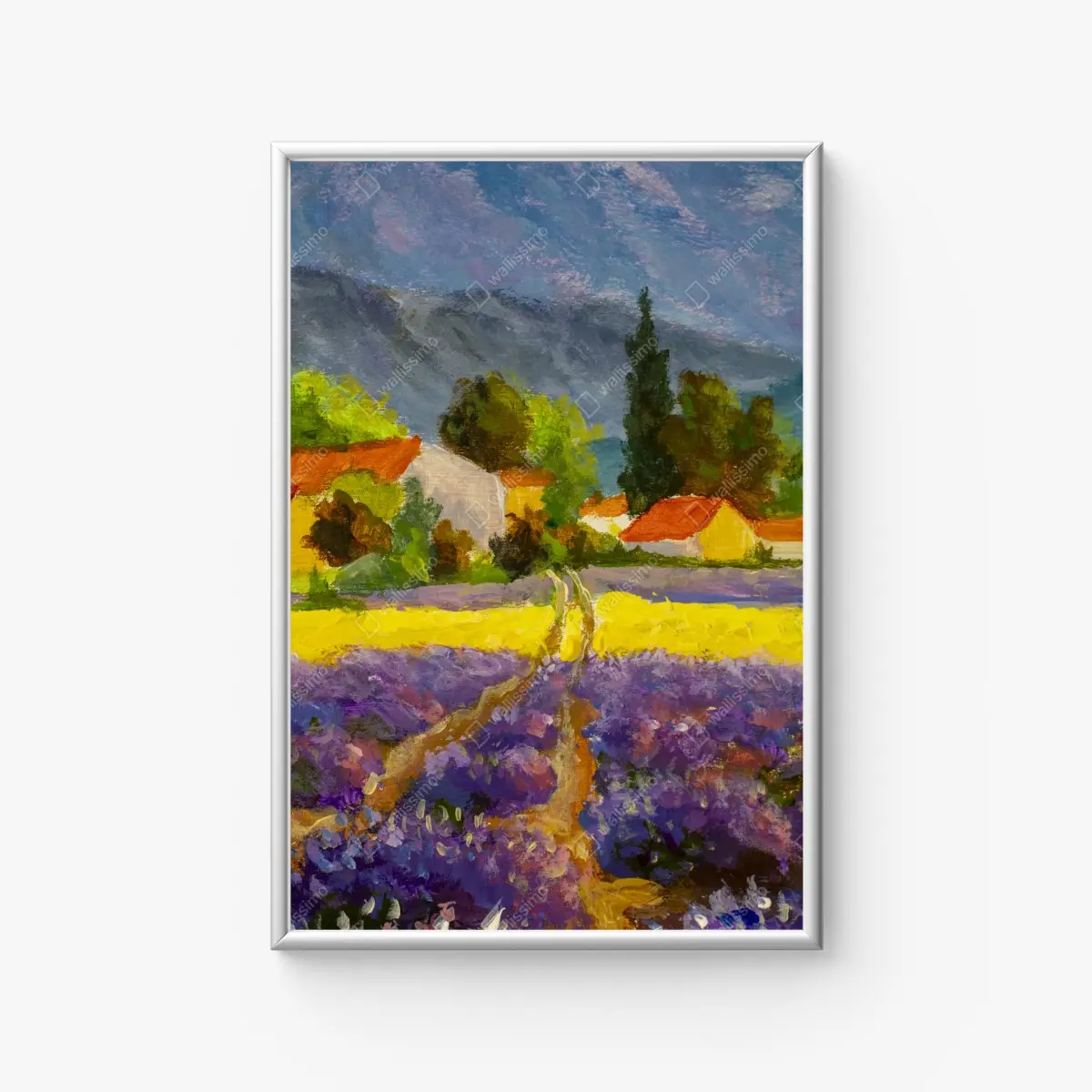 Poster lavendelfelder bei sonnenuntergang – Pixers®