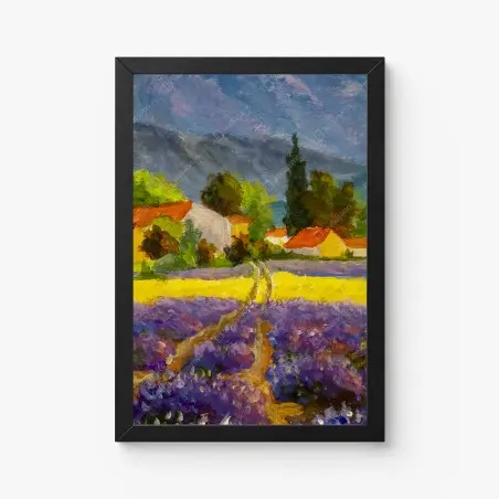 Poster lavendelfelder bei sonnenuntergang – Pixers®