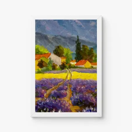 Poster lavendelfelder bei sonnenuntergang – Pixers®