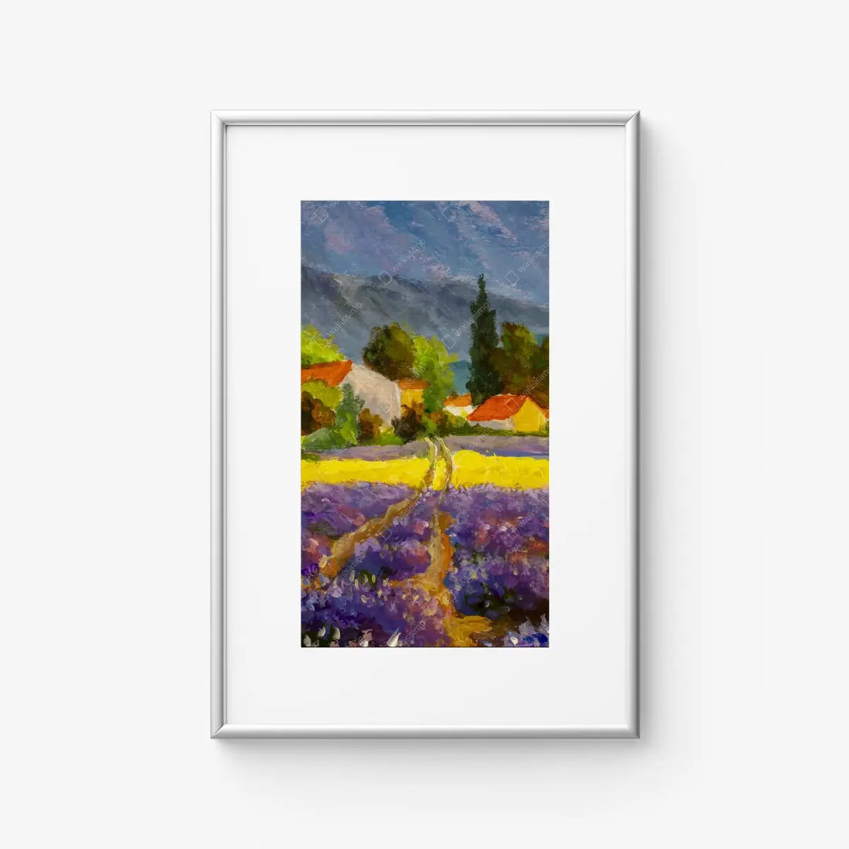 Poster lavendelfelder bei sonnenuntergang – Pixers®