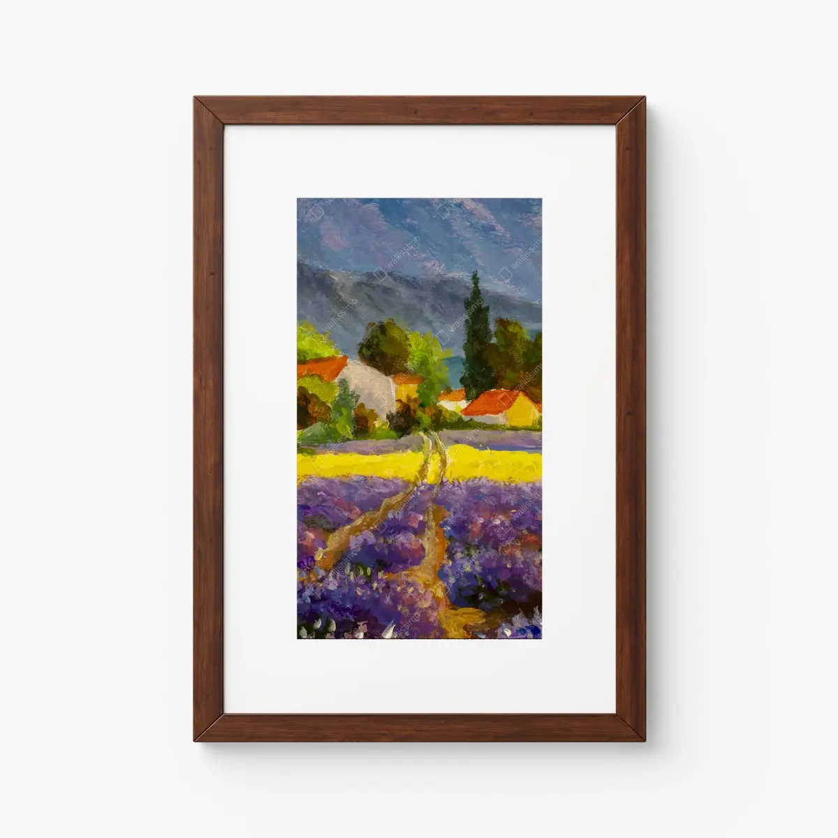 Poster lavendelfelder bei sonnenuntergang – Pixers®