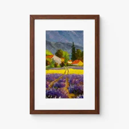 Poster lavendelfelder bei sonnenuntergang – Pixers®