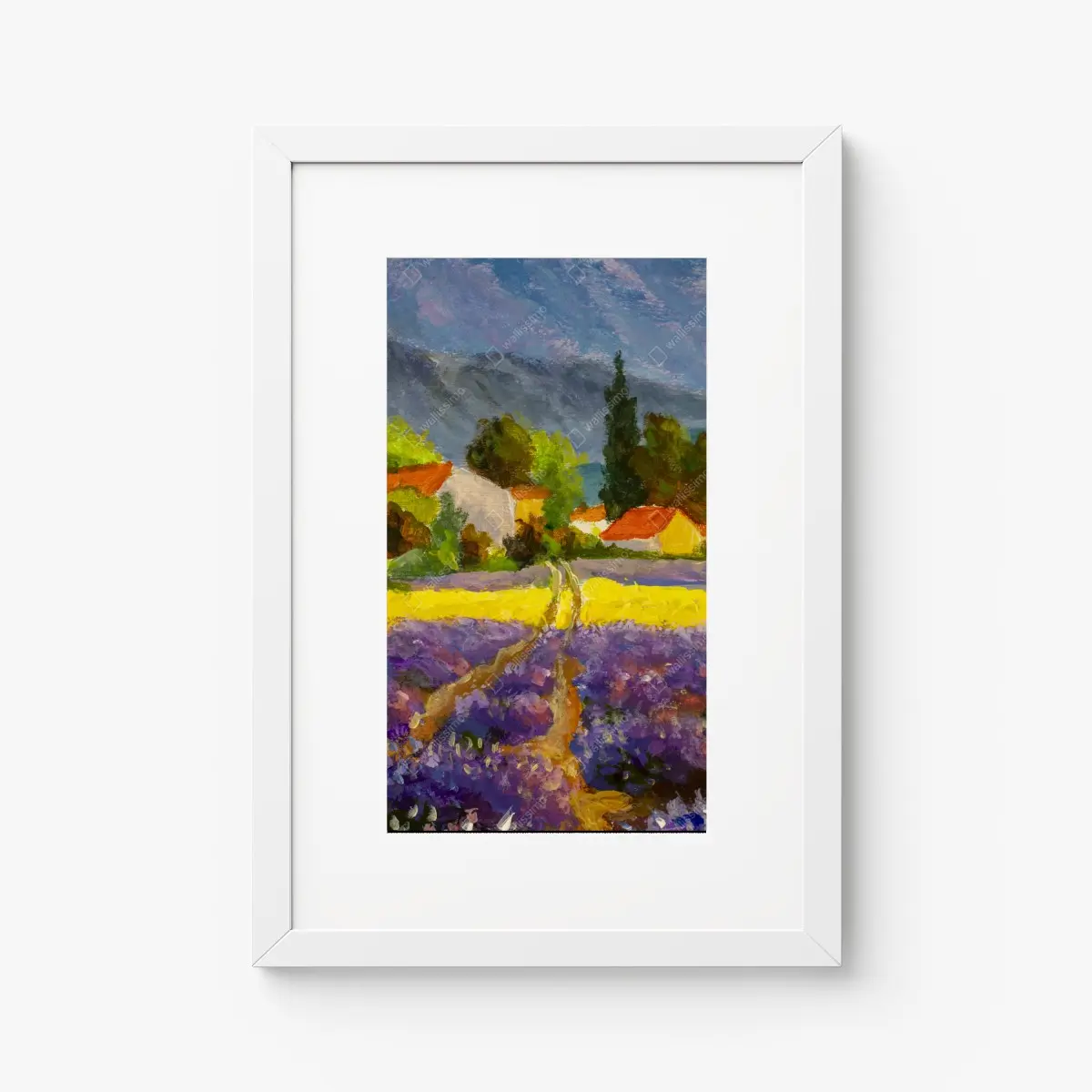 Poster lavendelfelder bei sonnenuntergang – Pixers®