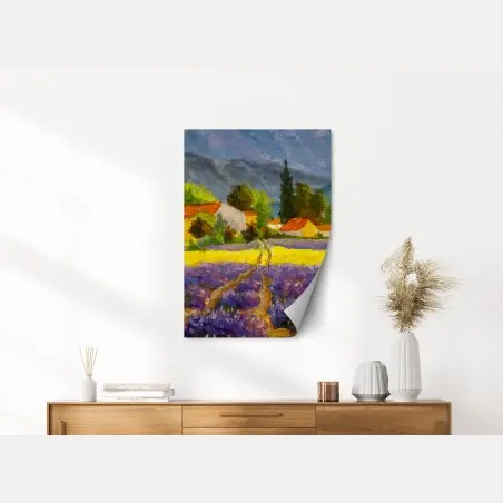 Poster lavendelfelder bei sonnenuntergang – Pixers®